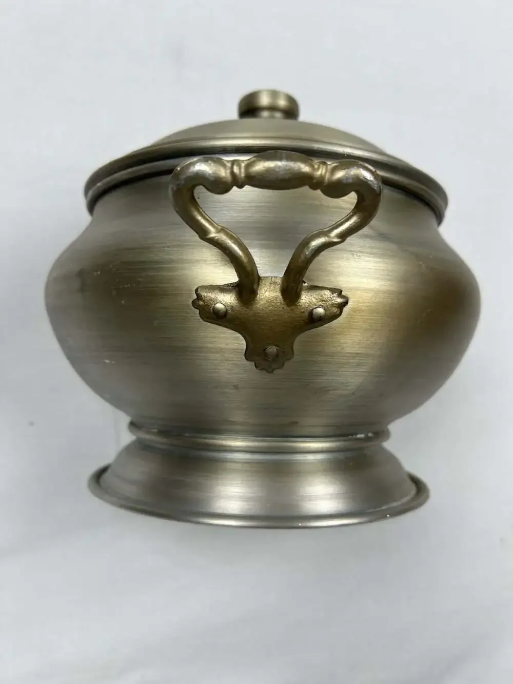 Vintage Alluminio P. R. Spino Made in Italy Brushed Metal Soup Tureen Pot